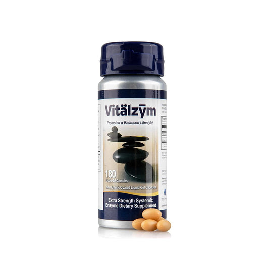VITÄLZYM Proteolytic Systemic Enzymes Liquid Gel Capsules with Serrapeptase | Immune & Joint Support BritishVita | Premium UK Vitamins & Wellness Supplements
