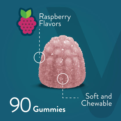 Viteey Calcium Magnesium Zinc Gummies with Vitamin D3 - Bone, Nerve & Immune Support
