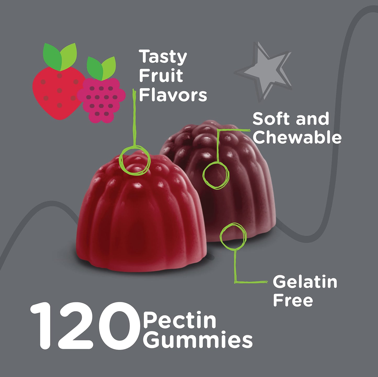 Viteey Prebiotic Kids Fiber Gummies – 4g Fiber, Digestive Health, Vegan & Gluten Free