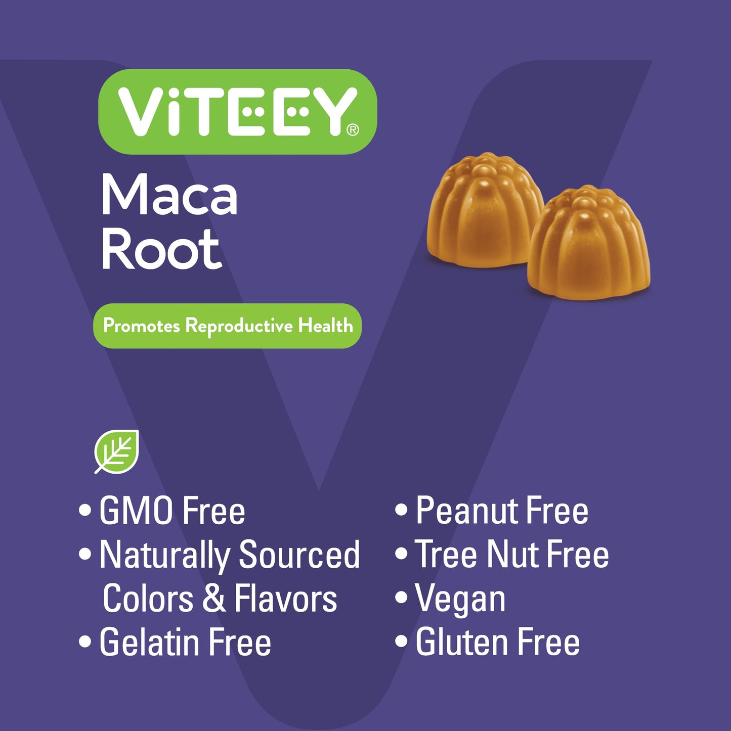 Viteey Black Maca Root Gummies – Energy, Mood & Hormonal Balance (60 Count) | Vegan & Gluten Free