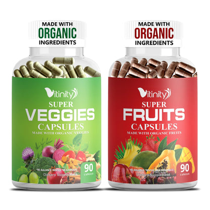 Vitinity Fruits & Veggies Capsules – Superfood Vitamin for Adults