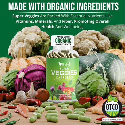 Vitinity Fruits & Veggies Capsules – Superfood Vitamin for Adults