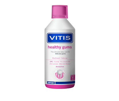 Vitis Gingival Mouthwash 500ml – Mint, Alcohol-Free, Panthenol, CPC, Zinc