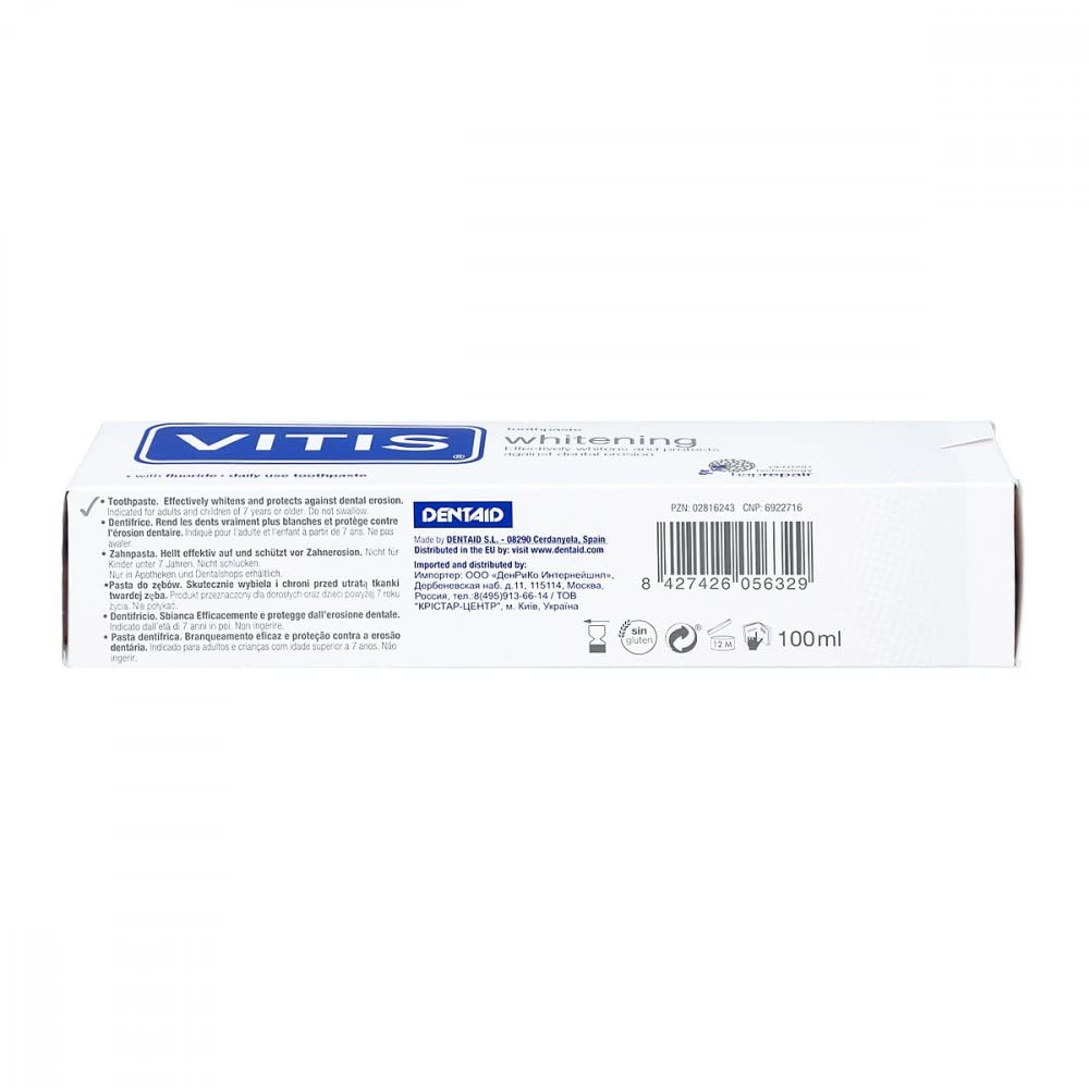 Vitis Whitening Toothpaste 100ml – Enamel Protection & Whitening