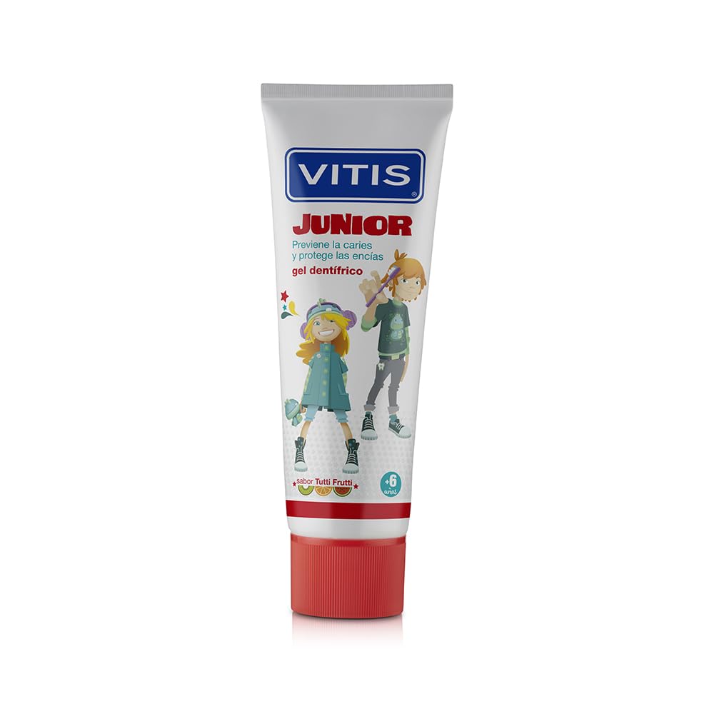 Vitis Junior Tutti Frutti Toothpaste 75ml - Fluoride Toothpaste for Ages 6-12