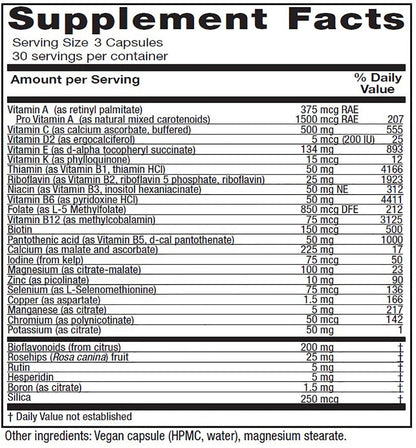 Vitanica Women's Symmetry - High Potency Multivitamin & Mineral (Vegan, 90 Capsules)
