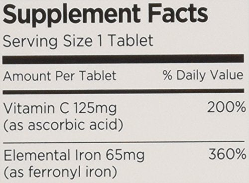 VITRON-C High Potency Iron + Vitamin C Tablets – 60 Ea, 3 Pack