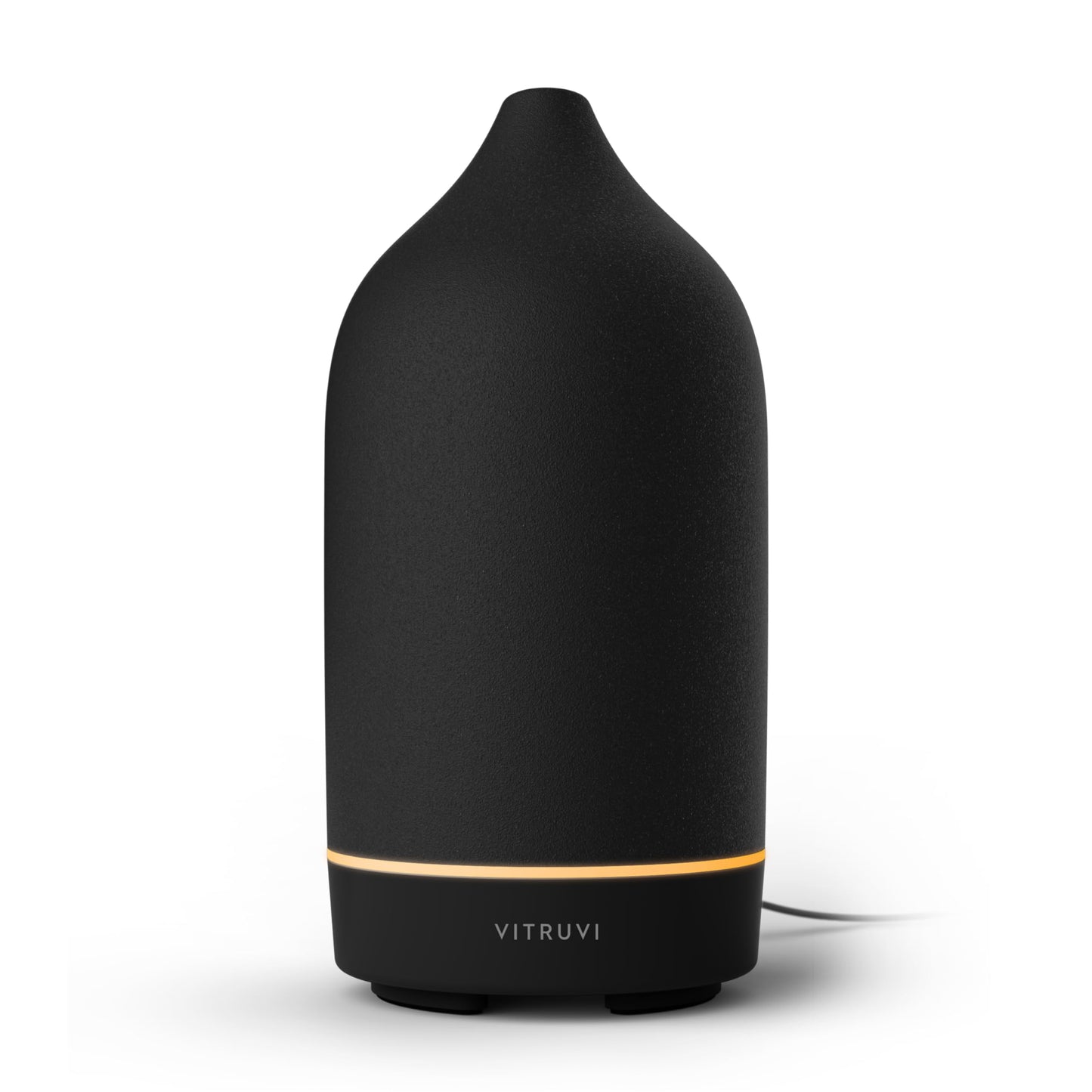 Vitruvi Stone Diffuser – Ceramic Ultrasonic Diffuser, 90ml, Black