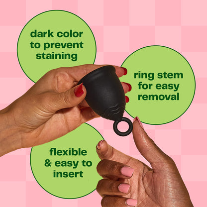 Viv for Your V Extra Small Menstrual Cup – Petite Ring-Stem Reusable Silicone
