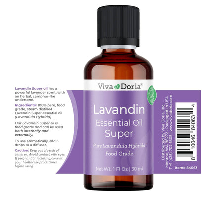 Viva Doria Lavandin Essential Oil - 30 mL, 100% Pure, Undiluted, Food Grade