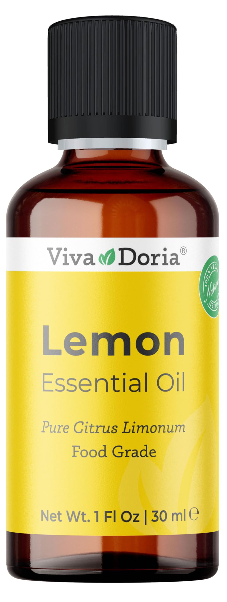 Viva Doria Lemon Essential Oil – 100% Pure, Undiluted, USA 30 mL