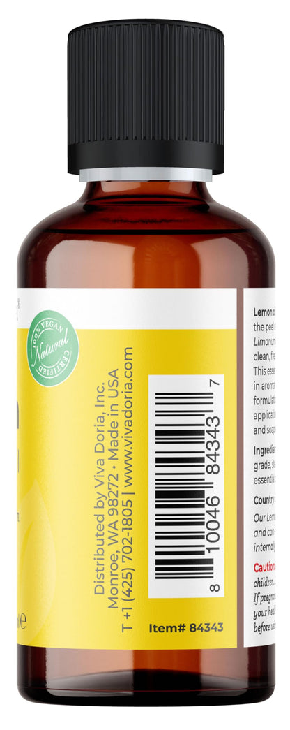 Viva Doria Lemon Essential Oil – 100% Pure, Undiluted, USA 30 mL