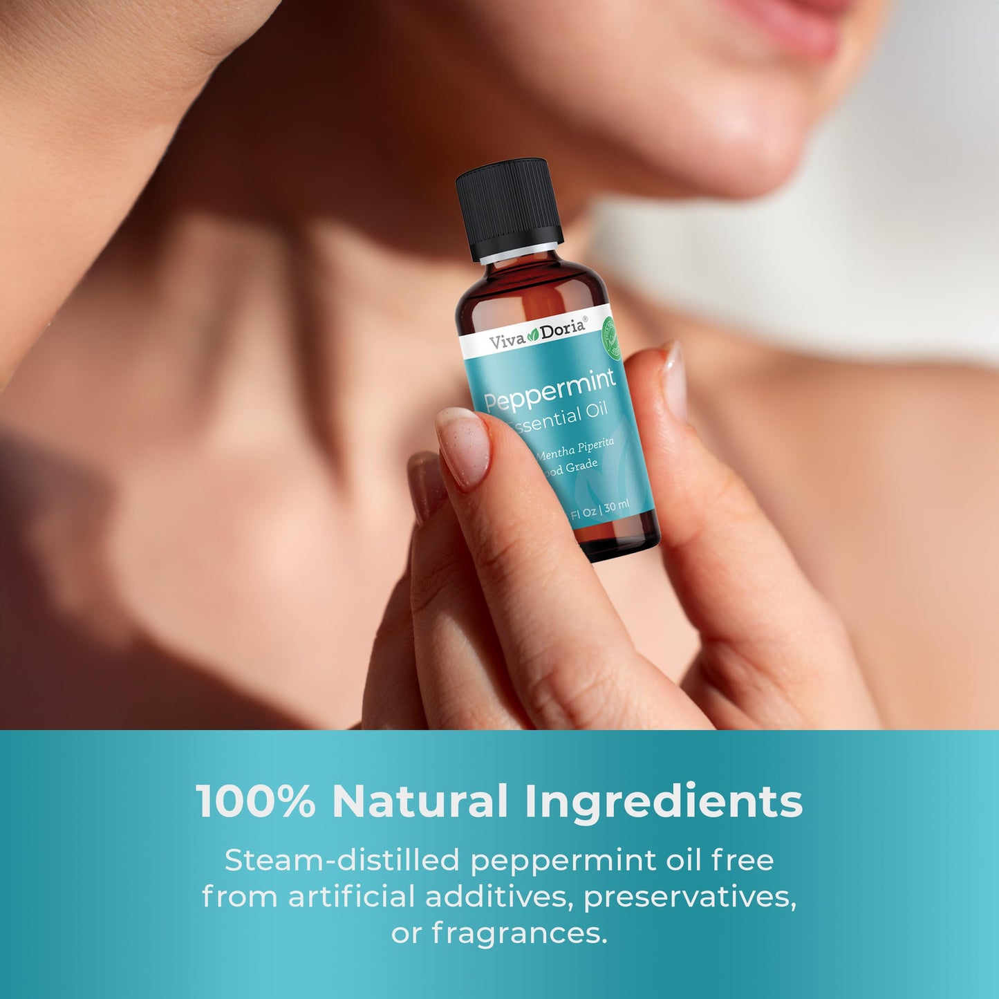 Viva Doria 100% Pure Northwest Peppermint Essential Oil – Undiluted, Food Grade, Steam Distilled, Made in USA, 30 mL