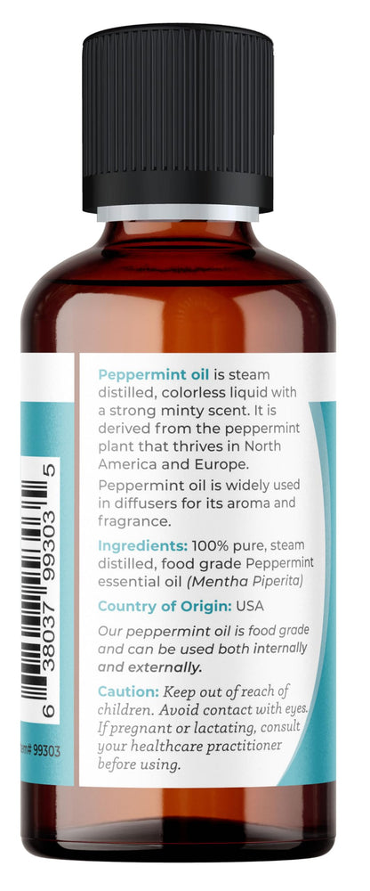 Viva Doria 100% Pure Northwest Peppermint Essential Oil – Undiluted, Food Grade, Steam Distilled, Made in USA, 30 mL