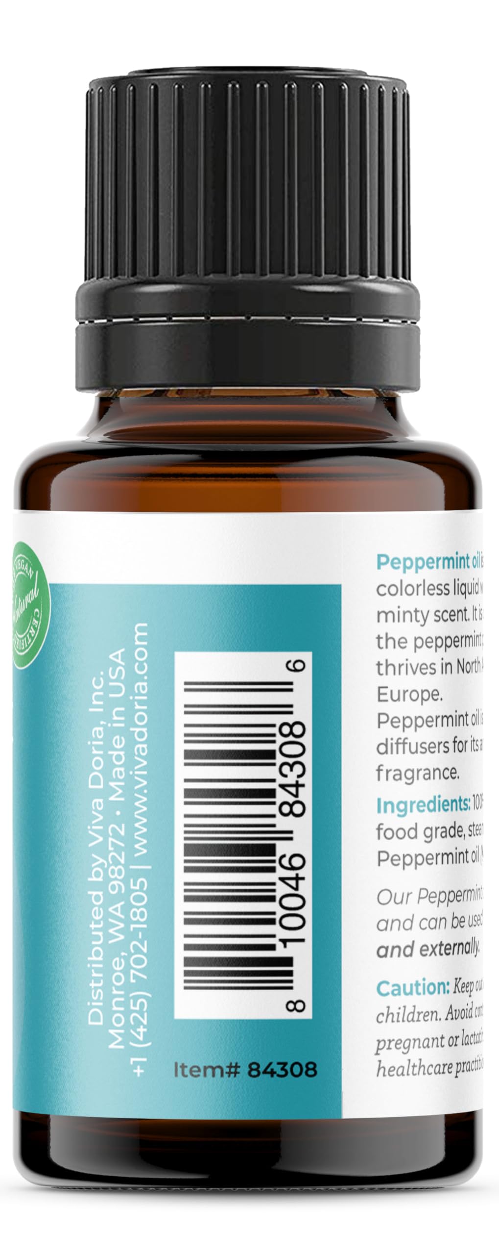 Viva Doria Peppermint Essential Oil - 15 mL | 100% Pure, Northwest USA