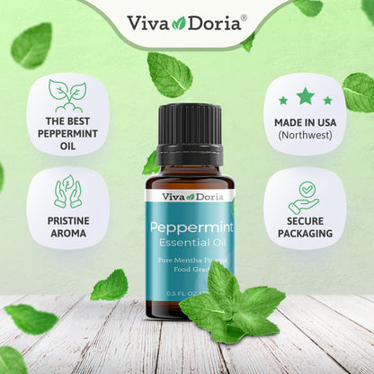 Viva Doria Peppermint Essential Oil - 15 mL | 100% Pure, Northwest USA