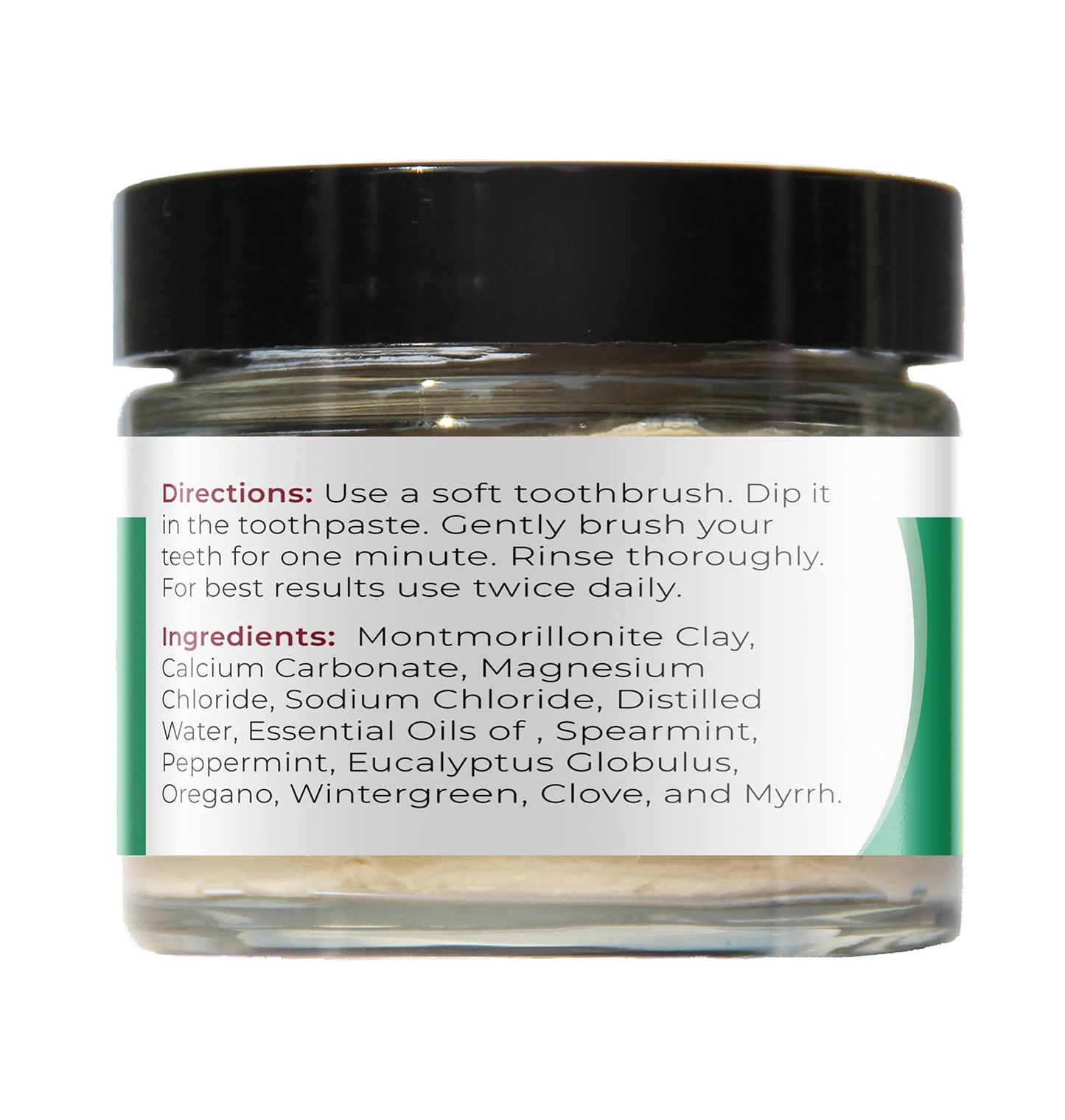 Viva Doria Fluoride Free Natural Mineralizing Toothpaste - Spearmint (3 oz Glass Jar)