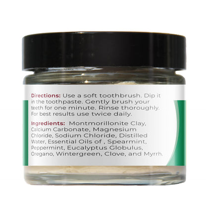 Viva Doria Fluoride Free Natural Mineralizing Toothpaste - Spearmint (3 oz Glass Jar)