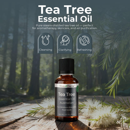Viva Doria Tea Tree Oil 100% Pure – Australian Tea Tree Essential Oil, 30 ml