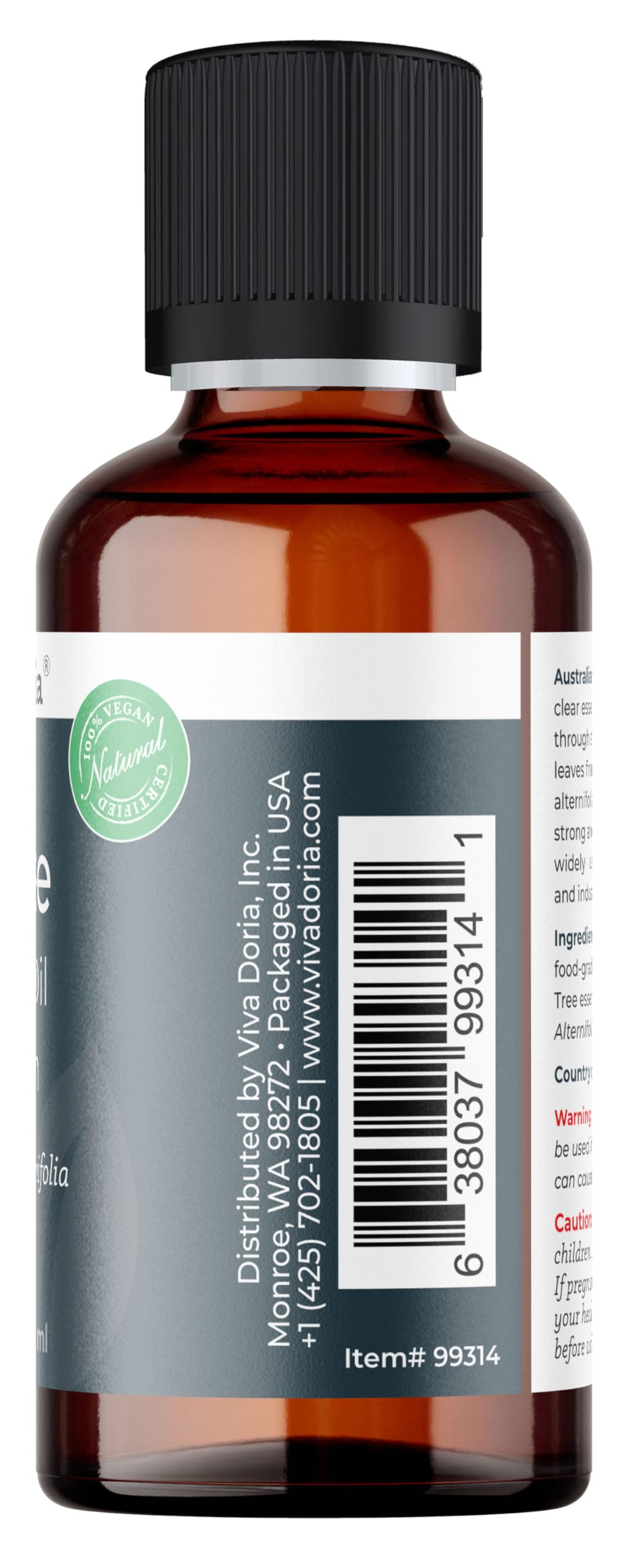 Viva Doria Tea Tree Oil 100% Pure – Australian Tea Tree Essential Oil, 30 ml