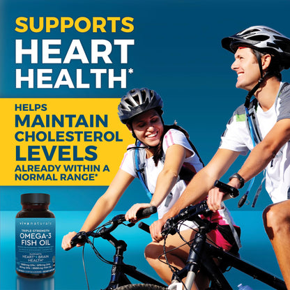 Viva Naturals Triple Strength Omega-3 Fish Oil - 2250 mg Omega-3, 90 Softgels, IFOS Certified