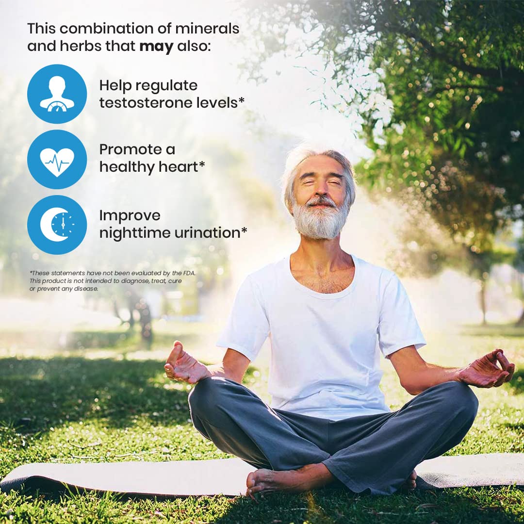 Viva Vitamins Prostate Health Supplements for Men - Pygeum, Pumpkin Seed Oil & Saw Palmetto, 60 Veggie Caps