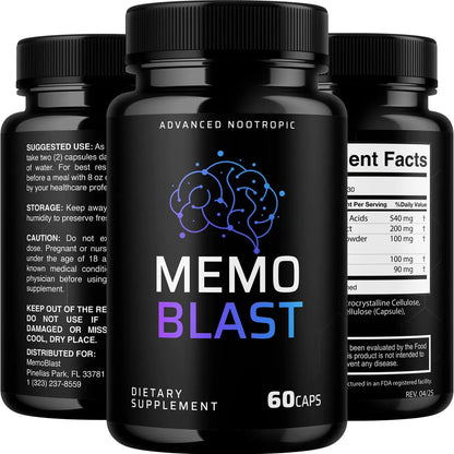 VIVALIS Memo Blast Capsules — 5 Pack Premium Formula for Overall Health & Wellness BritishVita | Premium UK Vitamins & Wellness Supplements