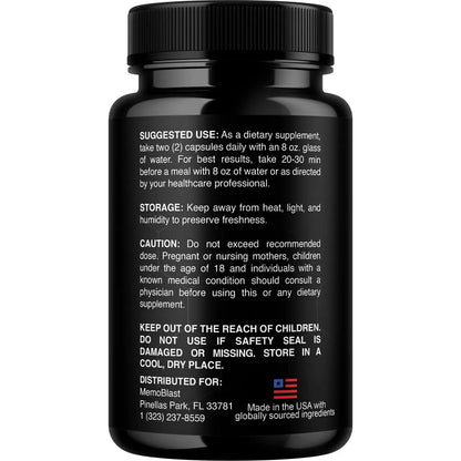 VIVALIS Memo Blast Capsules — 5 Pack Premium Formula for Overall Health & Wellness BritishVita | Premium UK Vitamins & Wellness Supplements