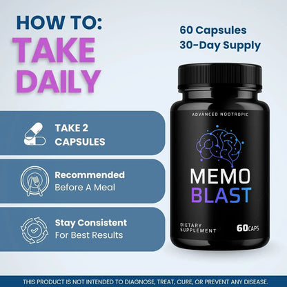 VIVALIS Memo Blast Capsules — 5 Pack Premium Formula for Overall Health & Wellness BritishVita | Premium UK Vitamins & Wellness Supplements