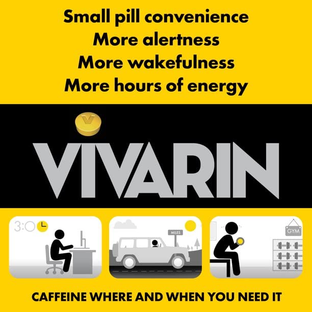 Vivarin Tabs 16ct – 200mg Caffeine Tablets (16 Count)
