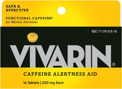 Vivarin Tabs 16ct – 200mg Caffeine Tablets (16 Count)