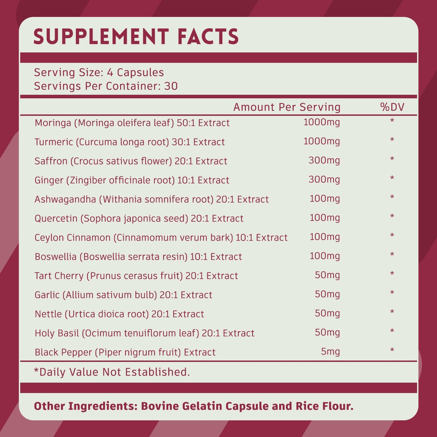 vivcmin 2-Pack Moringa Capsules 1000 mg | Turmeric, Ginger, Quercetin, Saffron | 240 Caps