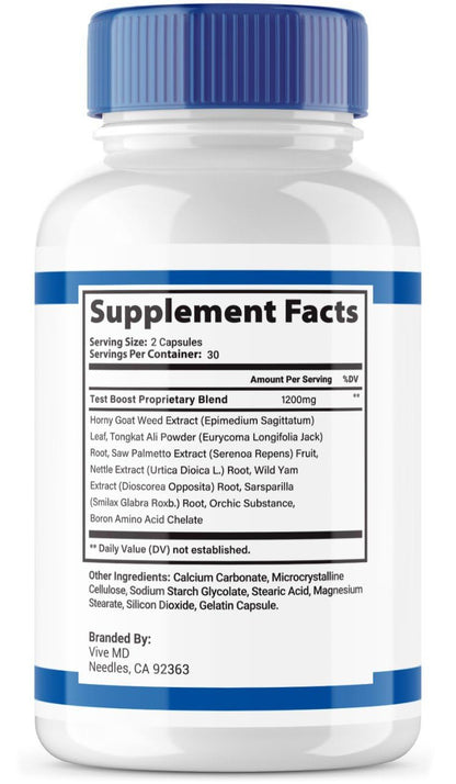 VIVE MD Zydenafil Pills for Men – Advanced Formula 1200mg (60 Capsules) with Tongkat Ali, Saw Palmetto & Horny Goat Weed