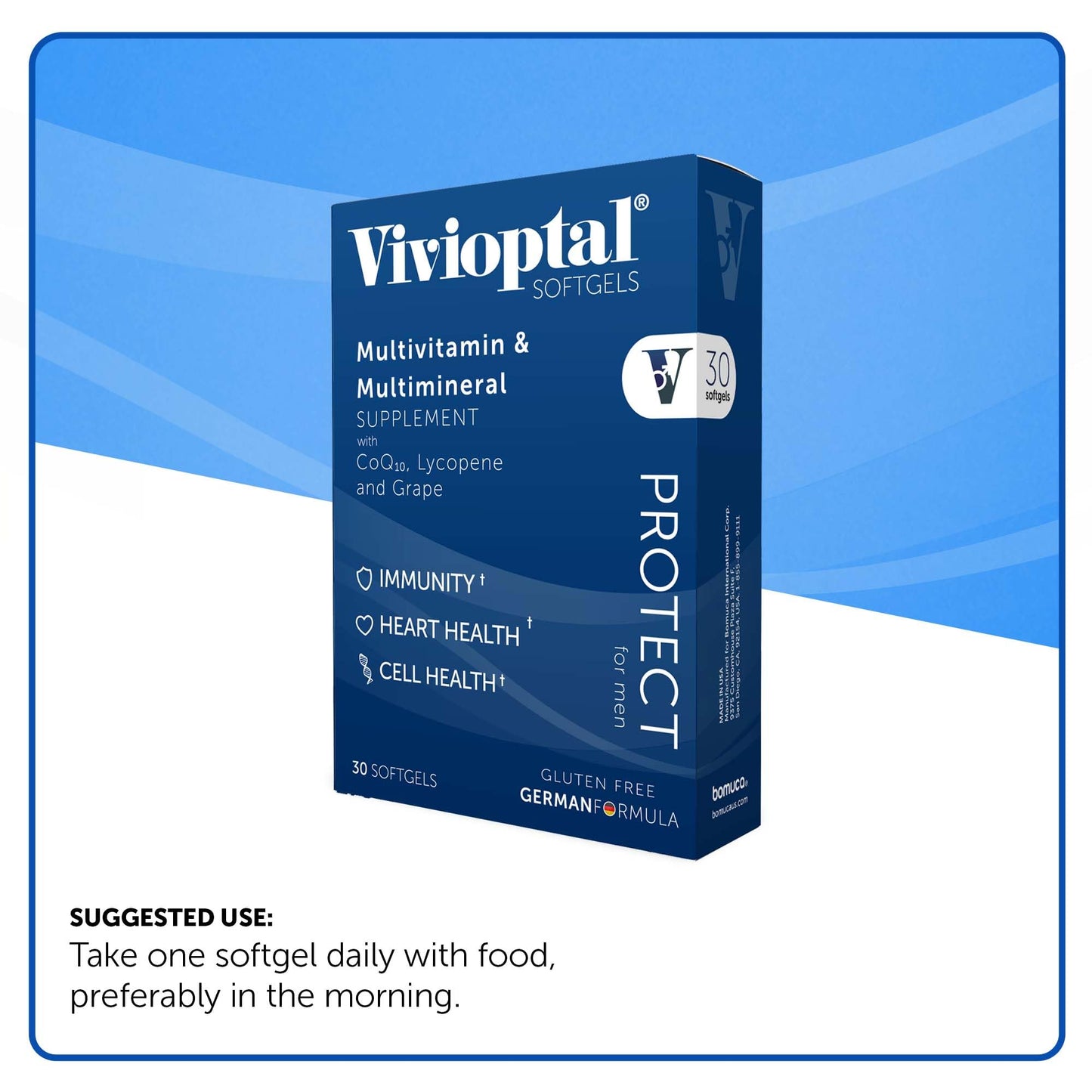 Vivioptal for Men – 30 Capsules | Gluten Free, German Formula, CoQ10