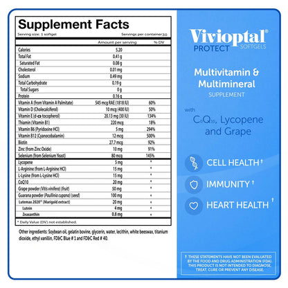 Vivioptal for Men – 30 Capsules | Gluten Free, German Formula, CoQ10