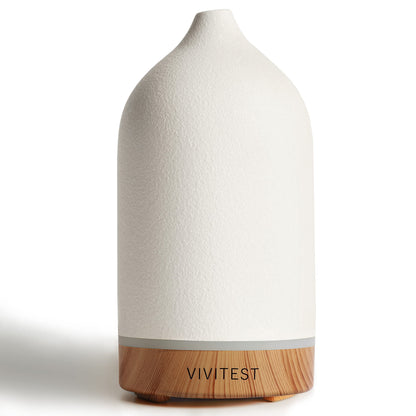VIVITEST 200ml Ceramic Essential Oil Diffuser | Ultrasonic Aromatherapy Diffuser for Home