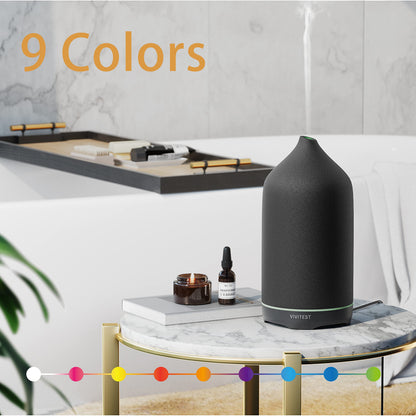 VIVITEST Diffusers for Essential Oils – Stone & Ceramic Black 250ML Home Diffuser