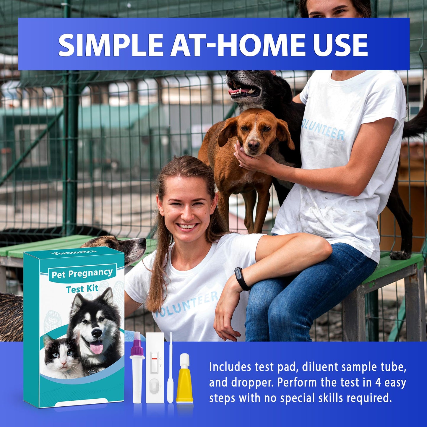 Vivometra Dog & Cat Pregnancy Test Kit – 2 Tests at Home (Relaxin)
