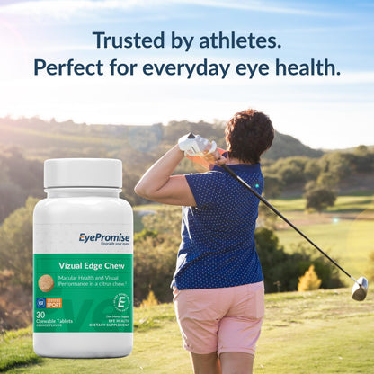 EyePromise Vizual Edge AREDS 2 – Zeaxanthin 20mg & Lutein 10mg | 30 Citrus Chewables