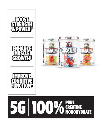 VMI Sports Creatine Monohydrate Powder – 5 g Serving, 60 Servings, Gummy Bear Flavor
