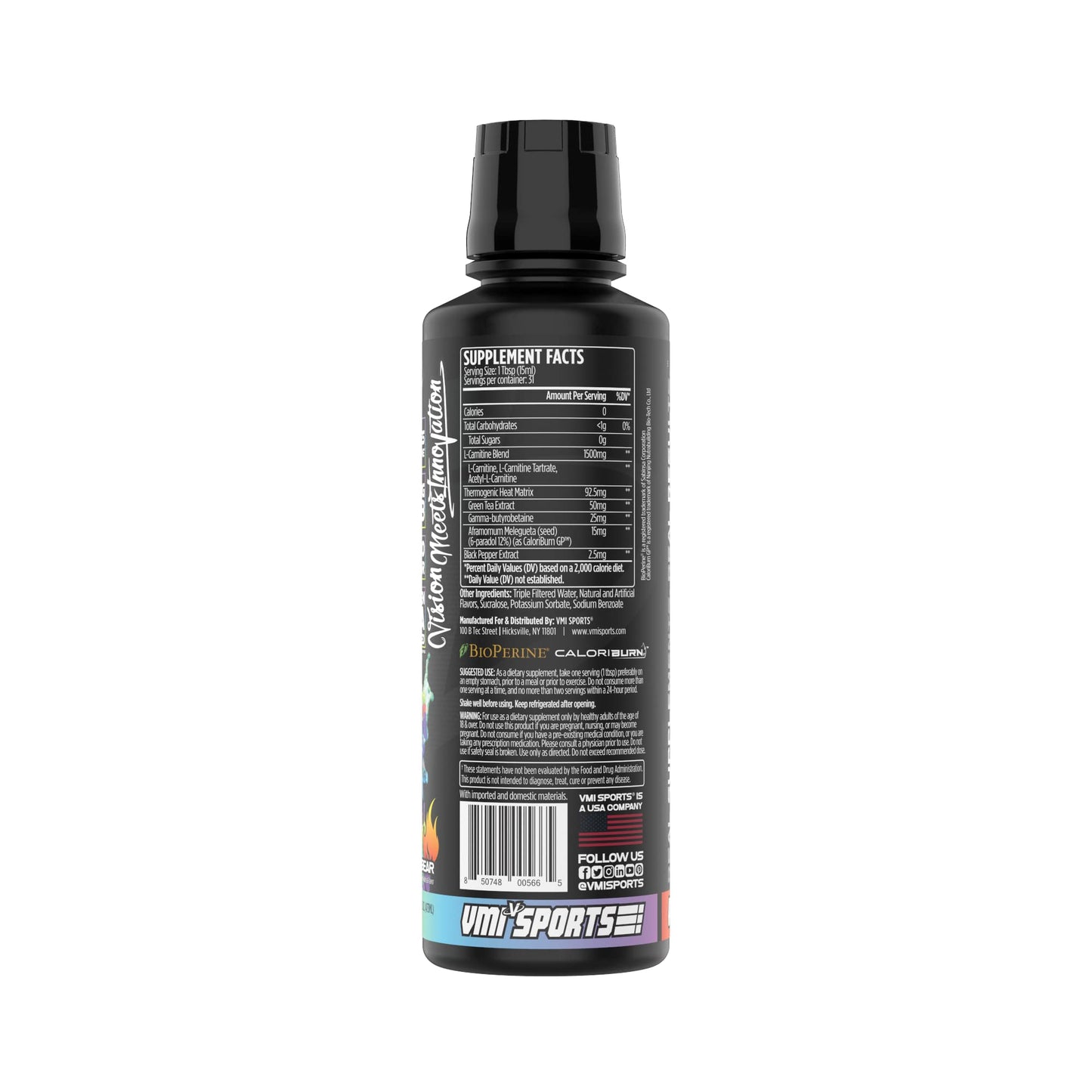 VMI Sports L-Carnitine 1500 Heat – 1500 mg Gummy Bear (31 Servings)