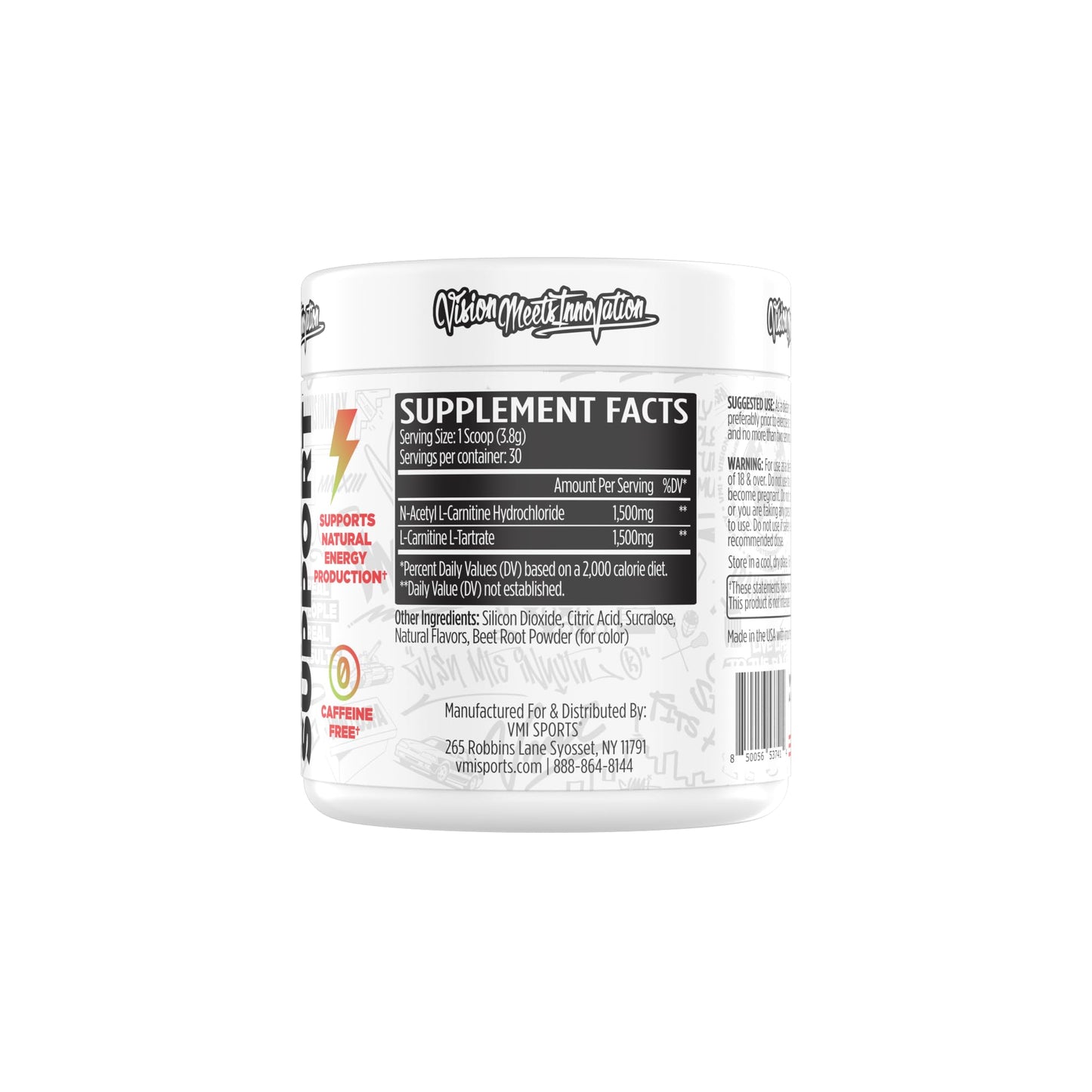 VMI Sports L-Carnitine 3000 Powder – 3000 mg, 30 Servings, Strawberry Kiwi