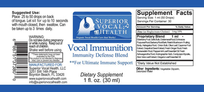 Superior Vocal Health: Vocal Immunition Immune Formula for Singers