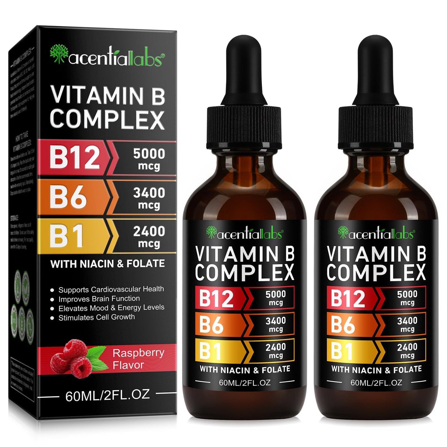 VOGSIG Vitamin B Complex Liquid Drops for Women – Vegan & Gluten-Free
