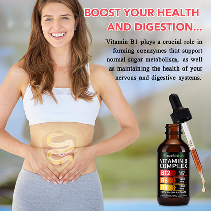 VOGSIG Vitamin B Complex Liquid Drops for Women – Vegan & Gluten-Free