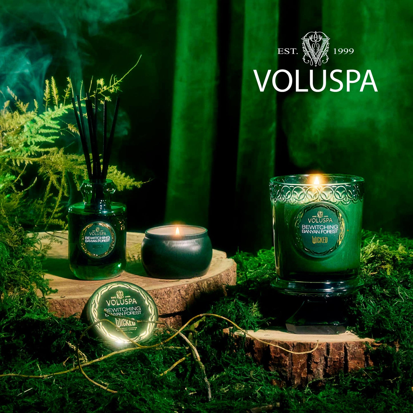 Voluspa Wicked Collection Elphaba Bewitching Banyan Forest Candle – 8.5 oz