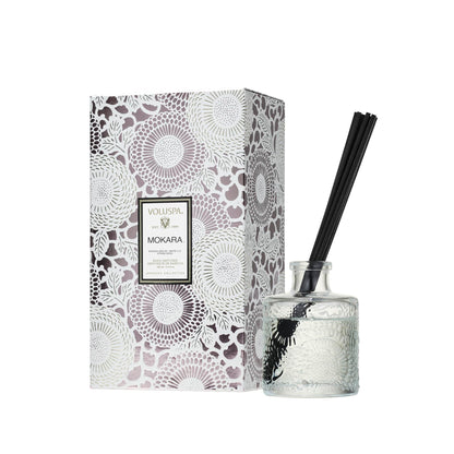 Voluspa Mokara Scented Reed Diffuser | 3.4 oz Luxury Orchid Diffuser | Handcrafted in the USA