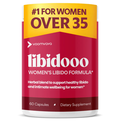 VoomVaya Libidooo – Libido Booster for Women 35+ | Mood, Energy & Confidence | 60 Capsules | 3rd-Party Tested