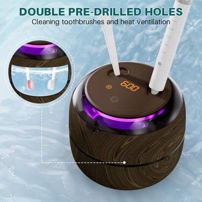 Voraiya Dental Ultrasonic Retainer Cleaner Machine — 45kHz Denture Cleaning Pod, 4 Modes, Digital Timer