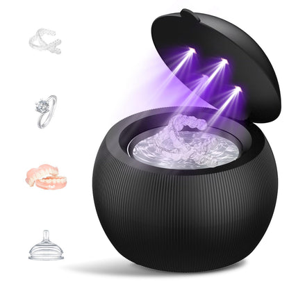 Voraiya Ultrasonic UV Cleaner for Dentures, Aligners, Retainers, Whitening Trays, Night Guards & Jewelry – 42KHz